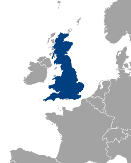 Kort over Storbritannien (mørkeblåt)