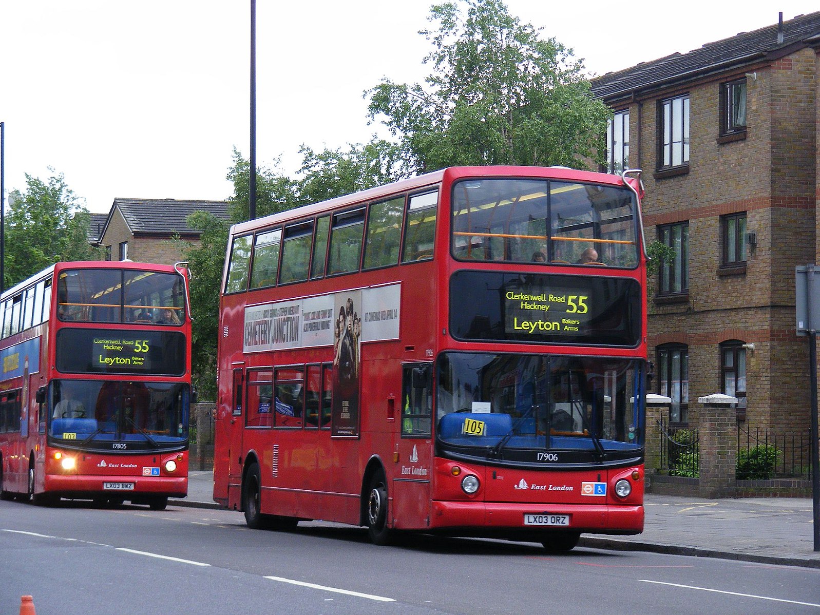 File:London Bus route 55 Buses, Clapton Pond.jpg.