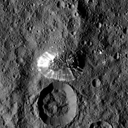 Lone conical mountain on Ceres from HAMO.jpg