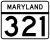 Maryland Rute 321 penanda