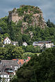 Deutsch: Die Burgruine Stein der Burganlage Steinkallenfells im Soonwald bei Kirn