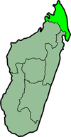 Letak Provinsi Antsiranana di Madagaskar