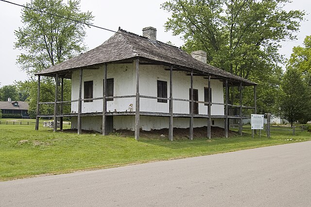 Bequette–Ribault House in Ste. Geneviève, Missouri, built 1778, French colonial