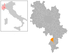 Locatie van Loazzolo in Asti (AT)