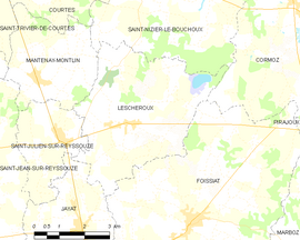 Mapa obce Lescheroux