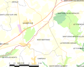 Mapa obce Mont-Bertrand