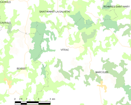 Mapa obce Vitrac
