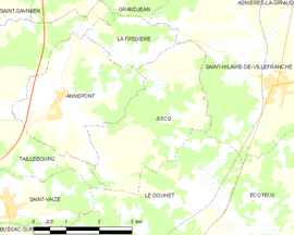 Mapa obce Juicq