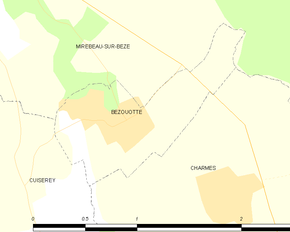 Poziția localității Bézouotte