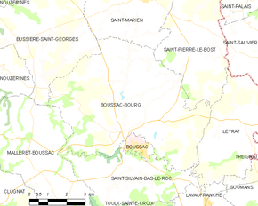 Poziția localității Boussac-Bourg