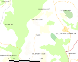 Mapa obce Nijon