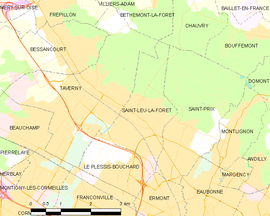 Mapa obce Saint-Leu-la-Forêt