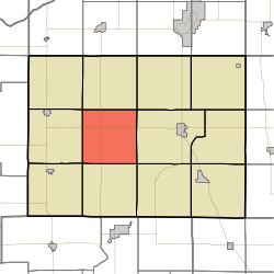 Map highlighting Jefferson Township, Pulaski County, Indiana.svg