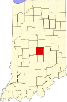 Locatie van Marion County in Indiana