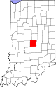 Map of Indiana highlighting Marion County.svg