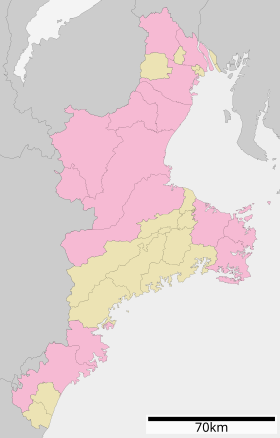 間崎島の位置（三重県内）