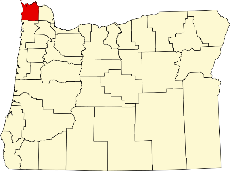 File:Map of Oregon highlighting Clatsop County.svg