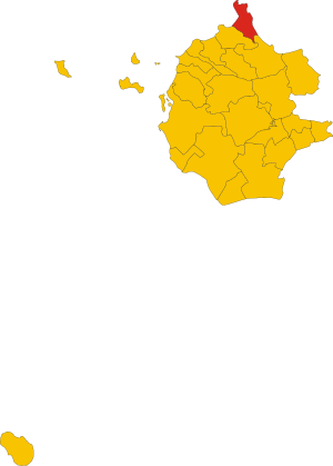 Map of comune of San Vito Lo Capo (province of Trapani, region Sicily, Italy).svg