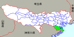 Vị trí của Ōta ở Tokyo