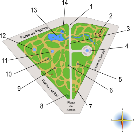 Map of Campo Grande (Park of Valladolid