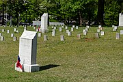 The Marietta Confederate Cemetery, Marietta, Georgia, US. The cemetery initially contained the remains of soldiers from 13 states (Alabama, Arkansas, Florida, Georgia, Kentucky, Louisiana, Maryland, Mississippi, Missouri, North Carolina, South Carolina, Tennessee, Texas, and Virginia) who died in battles defending Georgia in the American Civil War. Later some vetrans of the war who died later were buried here.