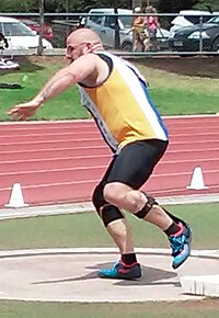 Jackson at John Landy Athletics Field in December 2017. Martin Jackson Athlete 33.jpg