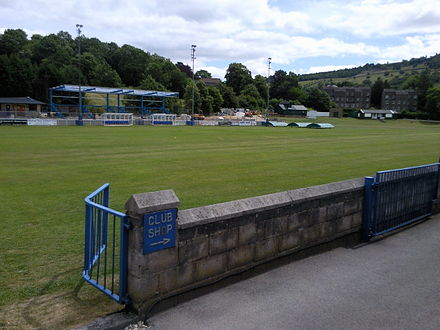 The club's home ground, photographed during the summer while development work was going on
