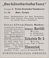 Der Tänzer Max Terpis, Serie Der künstlerische Tanz. Fa. Eckstein-Halpaus, Dresden (1929), Rückseite.