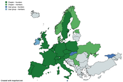 Wikimedia Europe member map