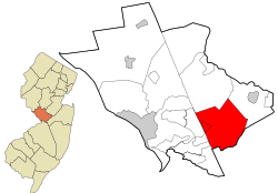 Mercer County New Jersey incorporated and unincorporated areas Robbinsville Township highlighted.svg