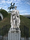 Confederate tomb statuary at Metairie Cemetery