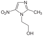 Strukturformel von Metronidazol