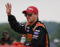 NASCAR driver w:Michael Annett during driver's introductions at the 2012 Sargento 200 Nationwide Series race at Road America.   This file was uploaded with Commonist.