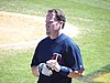 Twins catcher Mike Redmond during a spring training game
