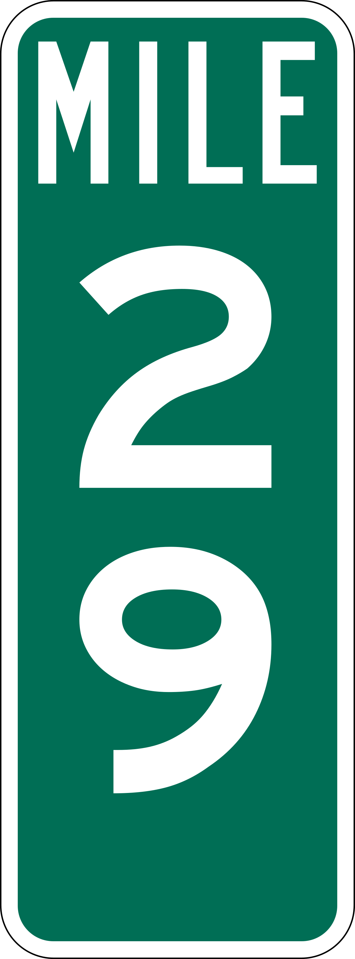 29 svg. Mile Marker. Marker signs in r Studio.