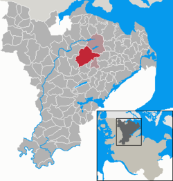 Elhelyezkedése Schleswig-Holstein térképén