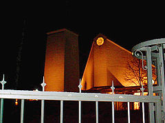 Temple at night, February 2003