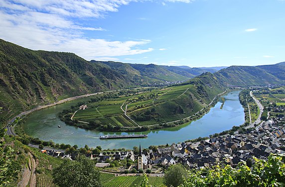 Moselschleife bei Bremm (Mosel) in Rhreinland-Pfalz.