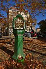 Green urban drinking fountain