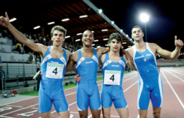 A 4 x 100 m relay Italian team, that obtained Under 23 national record, with 39.05, in Florence on 4 June 2006. NR U23.png