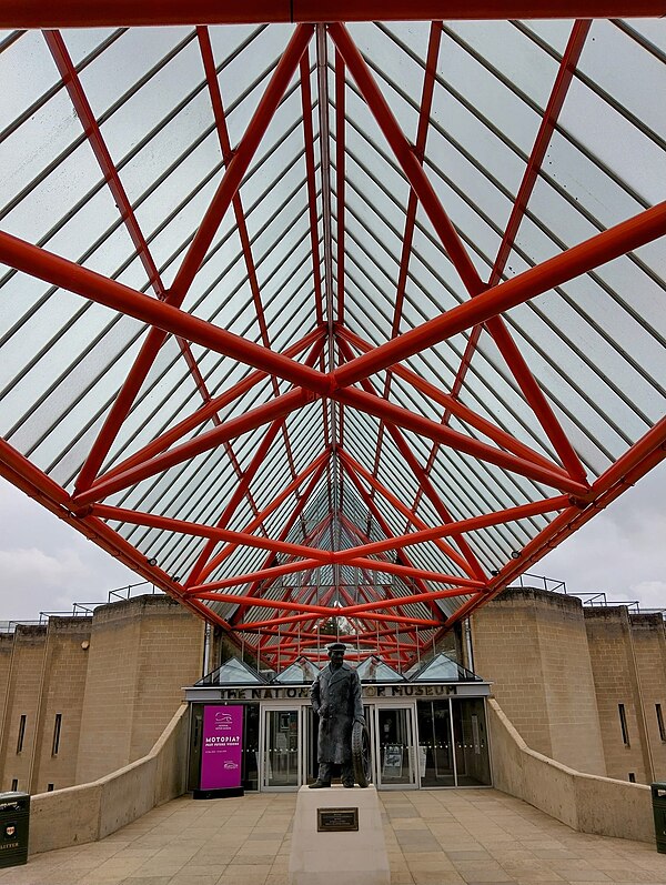 The entrance of the National Motor Museum