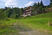 Čeština: Nedostavěný hotel Úpolín, Bělá, Kladky, okres Prostějov