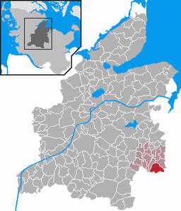 Läget för kommunen Negenharrie i Kreis Rendsburg-Eckernförde