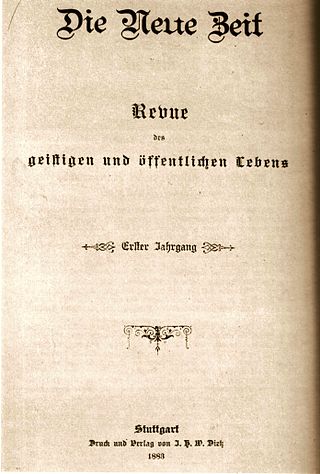 <i>Die Neue Zeit</i> German socialist journal (1883–1923)