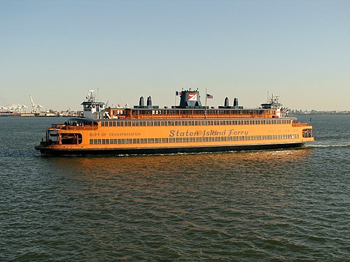 The Gov. Herbert H. Lehman, a now-retired Kennedy-class ferry, on its way to Staten Island