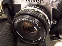 Nikon FG and series E 50mm lens Nikon FG and series E 50mm lens.JPG