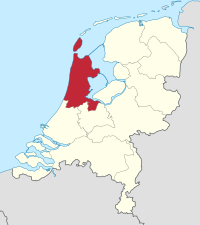 Ligking vaan Noord-Holland in Nederland