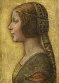 Профиль Леонардо да Винчи (?), «Bella principessa», конец XV века