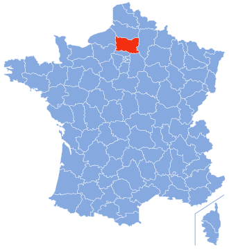 Location of Oise in France Oise-Position.svg