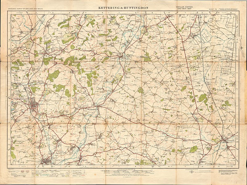 File:Ordnance Survey One-Inch Sheet 74 Kettering & Huntingdon, Published 1923.jpg